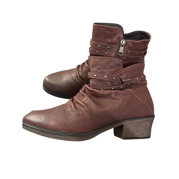 Womens Brown Women's Propet Roxie Brown Leather Ankle Boots - Picture 1 of 16